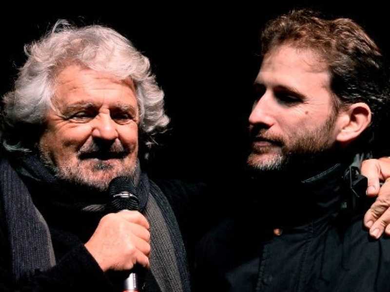 Beppe Grillo e Davide Casaleggio (Foto LaPresse)