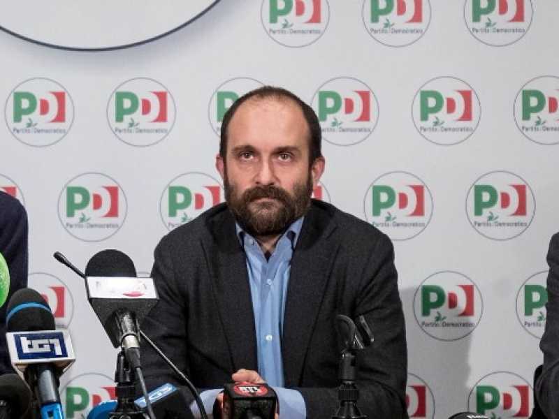 Maurizio Martina, Matteo Orfini, Lorenzo Guerini rilasciano la prima dichiarazione post voto dopo le elezioni di domenica (foto LaPresse)