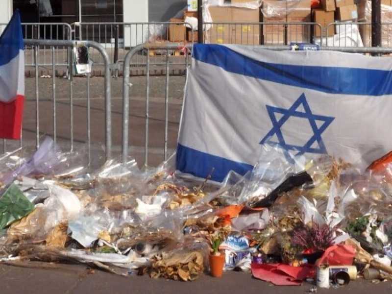 Commemorazione dopo l'attacco al Kosher supermarket di Parigi, nel 2015