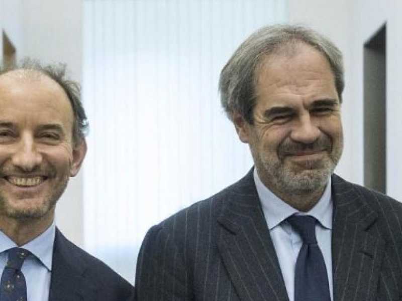 Fabio Gallia e Claudio Costamagna (foto LaPresse)