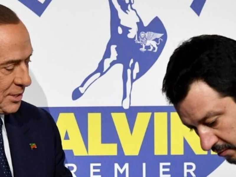 Silvio Berlusconi e Matteo Salvini (foto LaPresse)