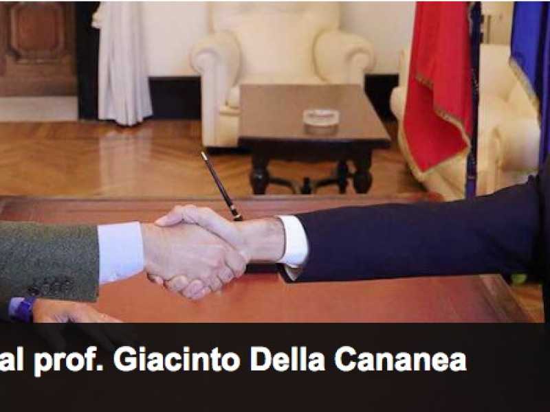 Luigi Di Maio e Giacinto Della Cananea, in una foto pubblicata sul "blogdellestelle"