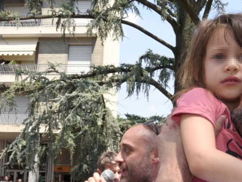 Seregno, incontro in piazza con Matteo Salvini (foto LaPresse)