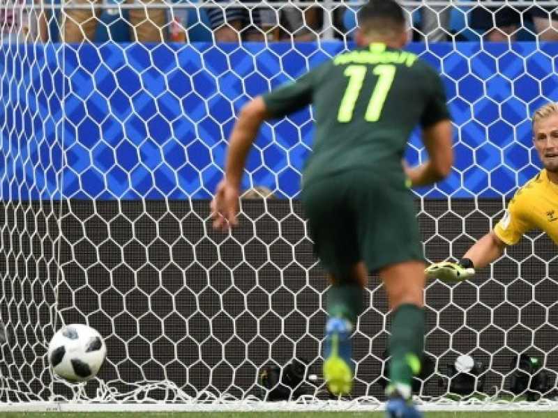 La rete dell'Australia alla Danimarca (foto LaPresse)