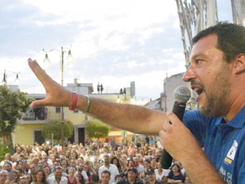 Il leader della Lega Matteo Salvini vuole conquistare i voti degli elettori Pd in Toscana(Foto LaPresse)