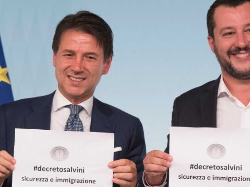 Giuseppe Conte e Matteo Salvini (foto LaPresse)
