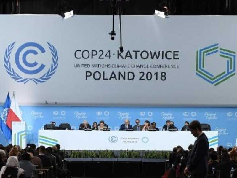 Un'immagine della Conferenza Cop24 di Katowice (foto LaPresse)
