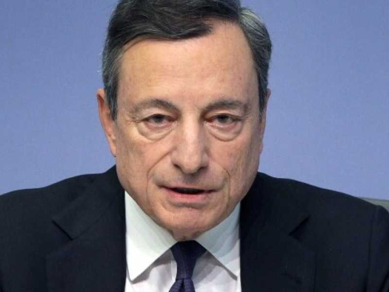 Il presidente della Banca centrale europea, Mario Draghi (Foto LaPresse)