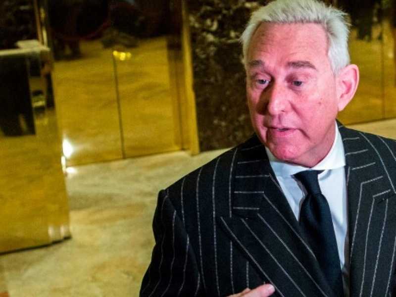 Roger Stone, consigliere politico prima di Richard  Nixon poi di Donald Trump, dopo un incontro col presidente alla Trump Tower (Foto LaPresse)