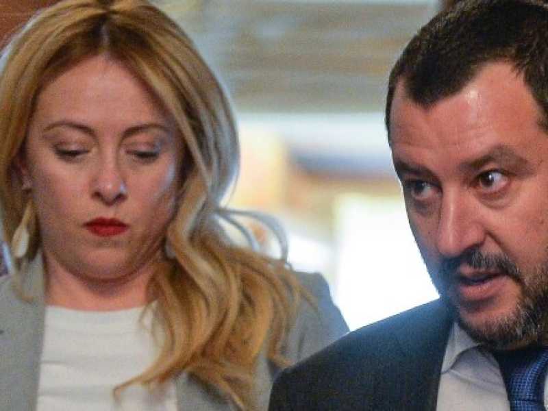 Giorgia Meloni e Matteo Salvini (foto Imagoeconomica)