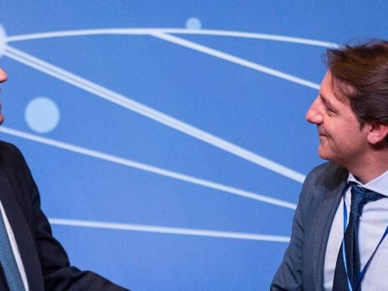 Luigi Di Maio e Pasquale Tridico alla presentazione del Reddito di cittadinanza. FotoLaPresse