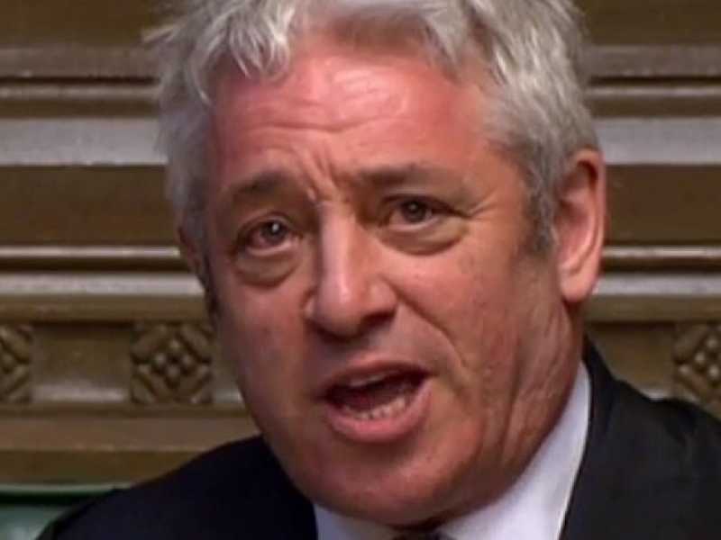Lo Speaker dei Comuni, John Bercow (Foto LaPresse)