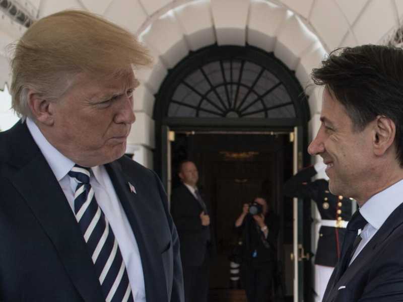 Donald Trump e Giuseppe Conte (foto LaPresse)