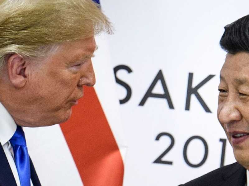 Donald Trump e Xi Jin Ping al G20 di Osaka (Foto LaPresse)
