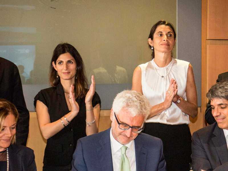 ACEA, conferenza stampa per il rinnovo della concessione dell'Acquedotto Peschiera-Le Capore (LaPresse Foto)