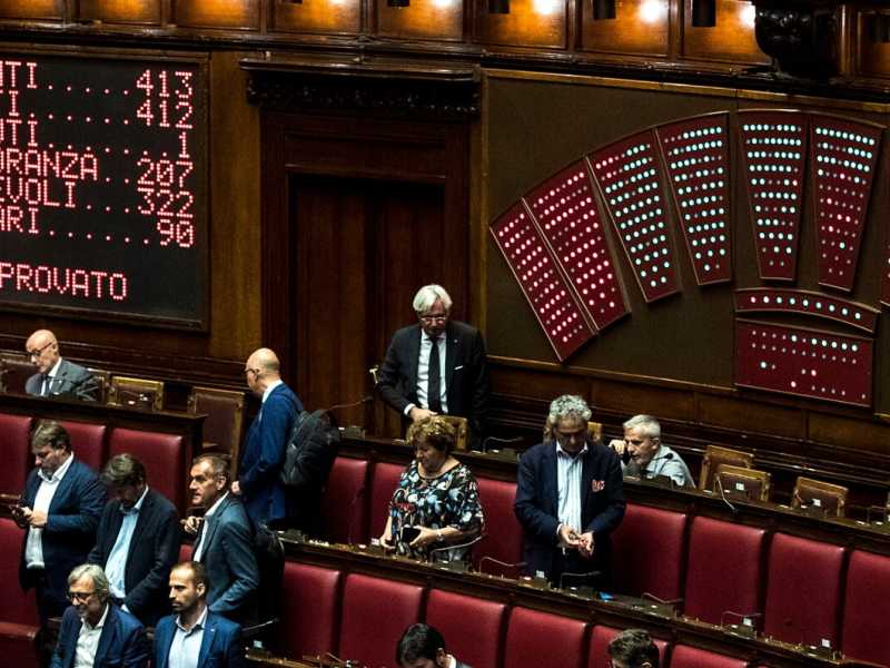 Camera dei Deputati - Voto finale sul dl Sicurezza bis (foto LaPresse)