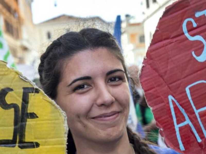 Un'immagine della Marcia per la vita del 2017 (foto LaPresse)