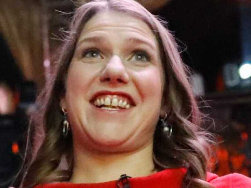 La neoleader dei Lib-dem, Jo Swinson (foto LaPresse)