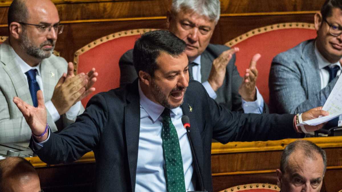 Immagine di Salvini rispolvera il solito antieuropeismo per difendersi da Conte