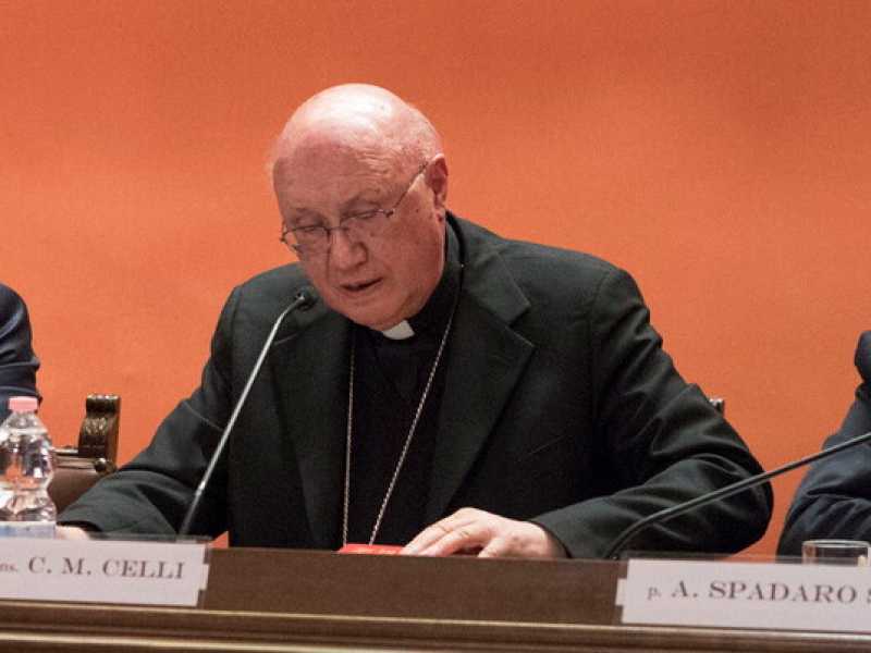 Il premier Giuseppe Conte alla presentazione del libro &ldquo;La Chiesa in Cina&rdquo; di Antonio Spadaro, direttore della Civilt&agrave; Cattolica (foto LaPresse)
