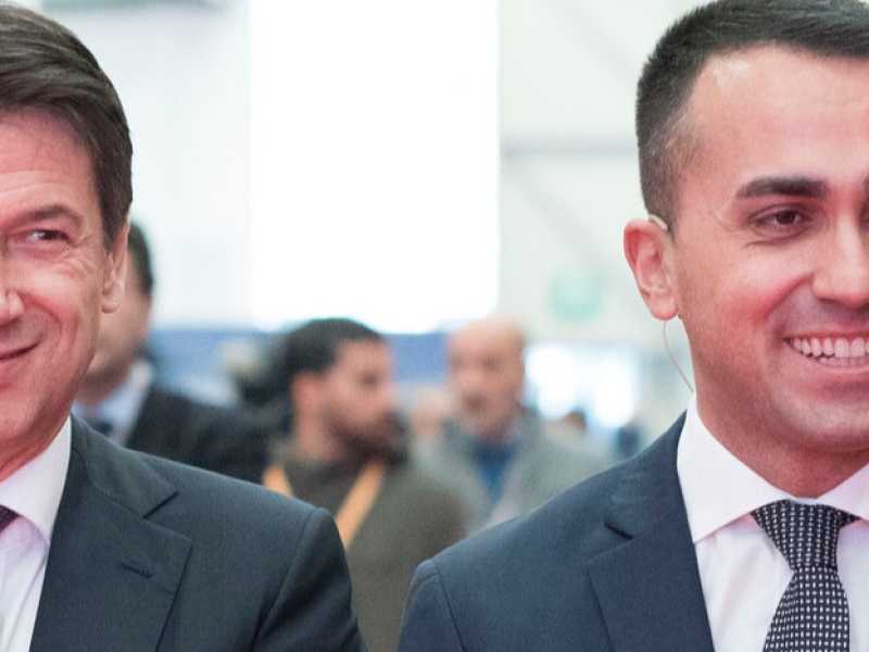 Giuseppe Conte e Luigi Di Maio (foto LaPresse)