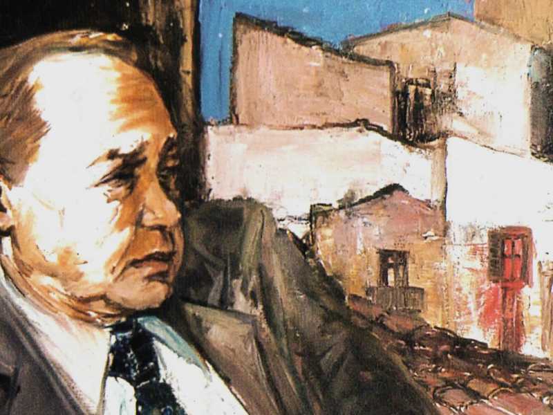 Tot&ograve; Bonanno, Ritratto di Leonardo Sciascia, 1986