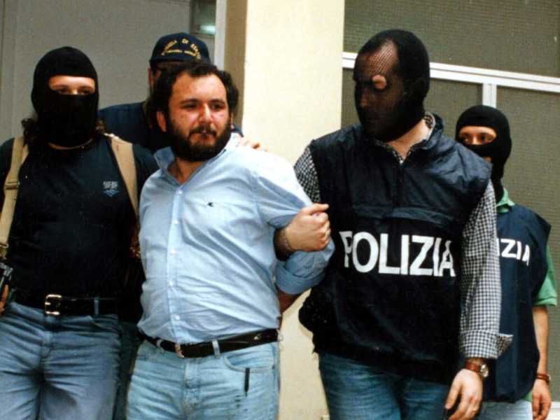 L'arresto di Giovanni Brusca il 20 maggio del 1996 (foto LaPresse)