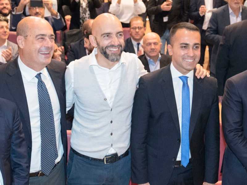 Il Presidente del Consiglio Giuseppe Conte a Narni (foto Filippo Attili/Palazzo Chigi/LaPresse)