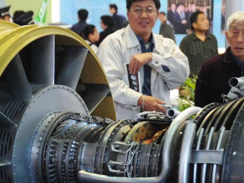 Fiera dell'industria cinese a Shanghai (foto LaPresse)