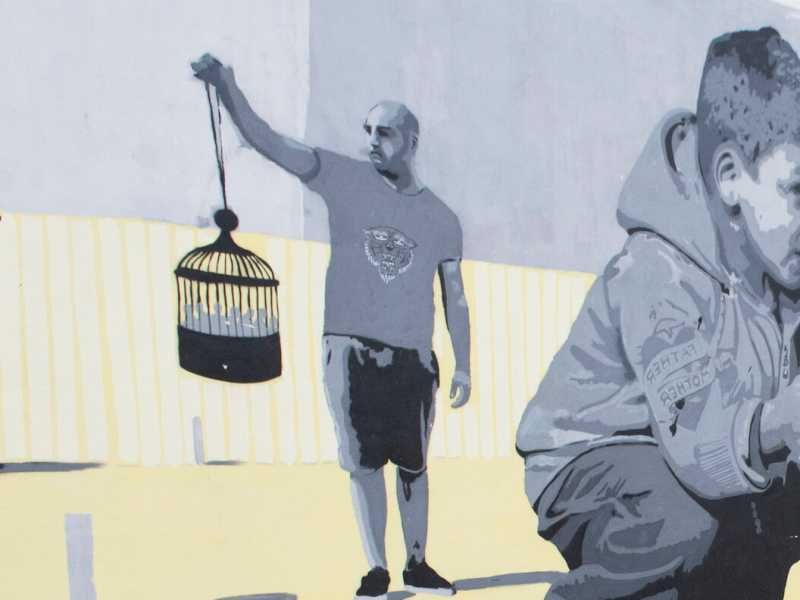Un murale nel carcere minorile di Nisida a Napoli (LaPresse)