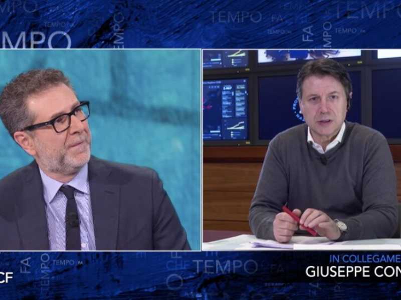 Il premier Giuseppe Conte ospite di Fabio Fazio a Che tempo che fa 
