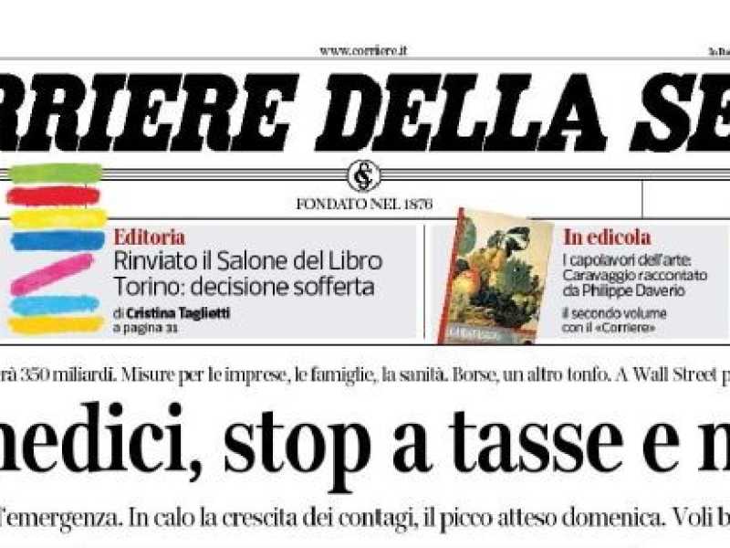 C'è una sorpresa nella prima pagina del Corriere