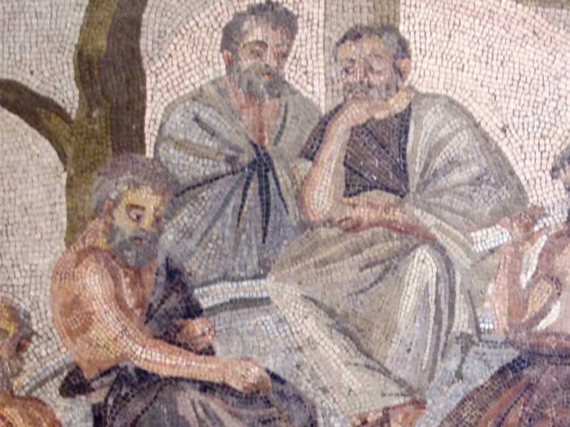 Accademia di Platone, da villa di T. Siminius Stephanus a Pompei. Napoli, Museo Archeologico