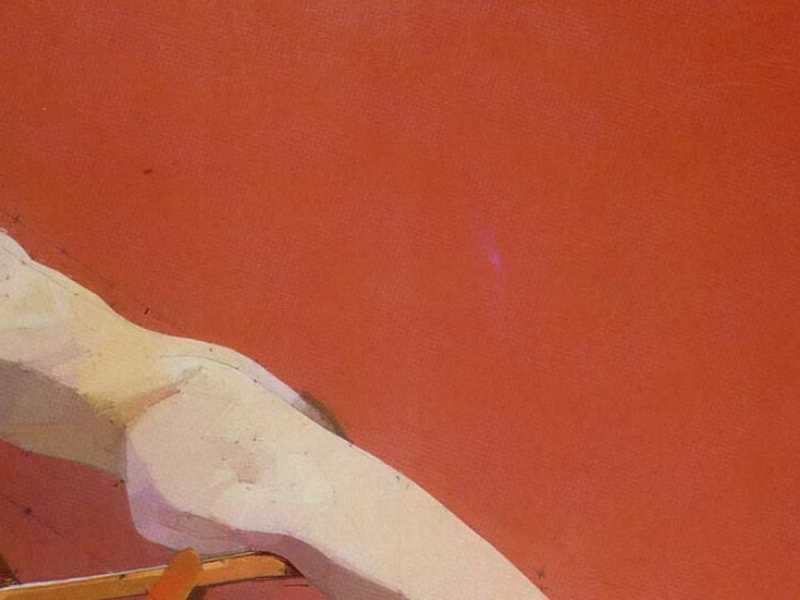 "The diagonal" di Euan Uglow, illustrazione di copertina di Sud, Mario Fortunato
