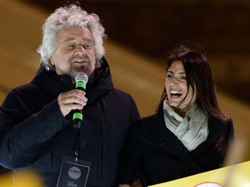 Beppe Grillo e Virginia Raggi, sindaco di Roma