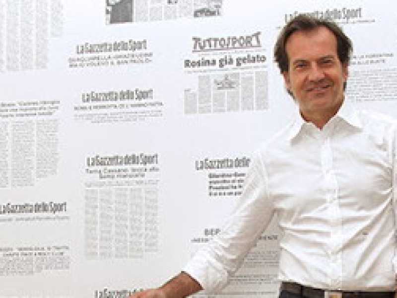 Giuseppe Bozzo in una fotografia sul sito internet della sua agenzia, la AGB Sport 