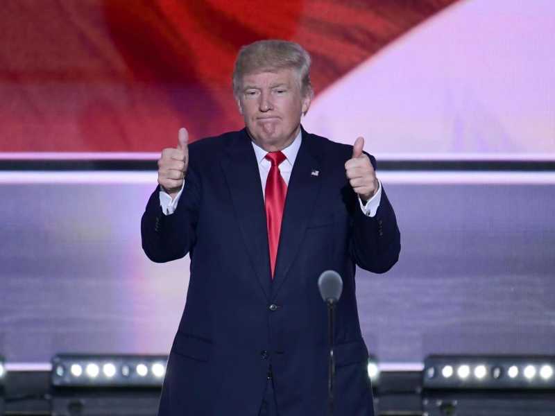 Donald Trump durante la convention dei Repubblicani a Cleveland di luglio (foto LaPresse)