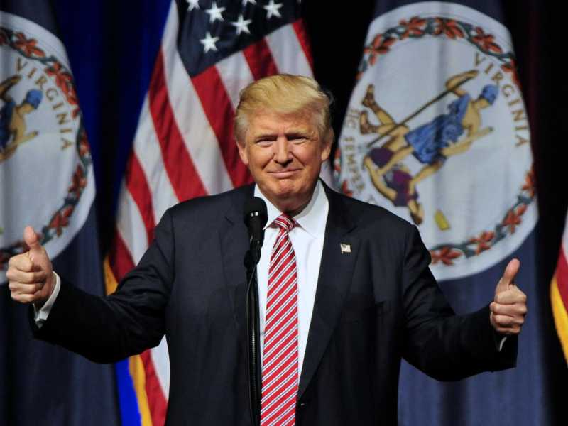 Donald Trump parla in Virginia (foto LaPresse)