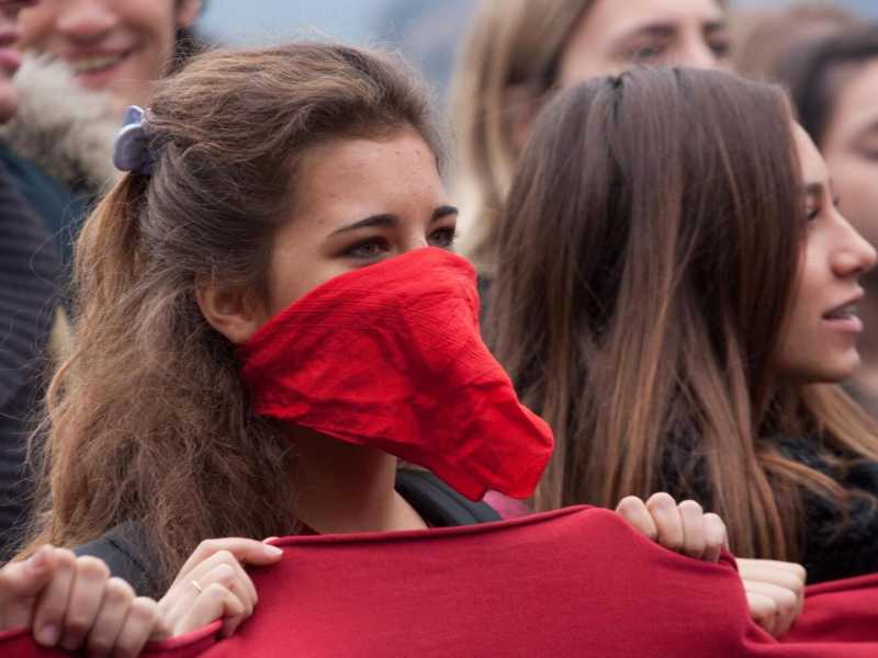 Manifestazione studenti contro la buona scuola (foto LaPresse)
