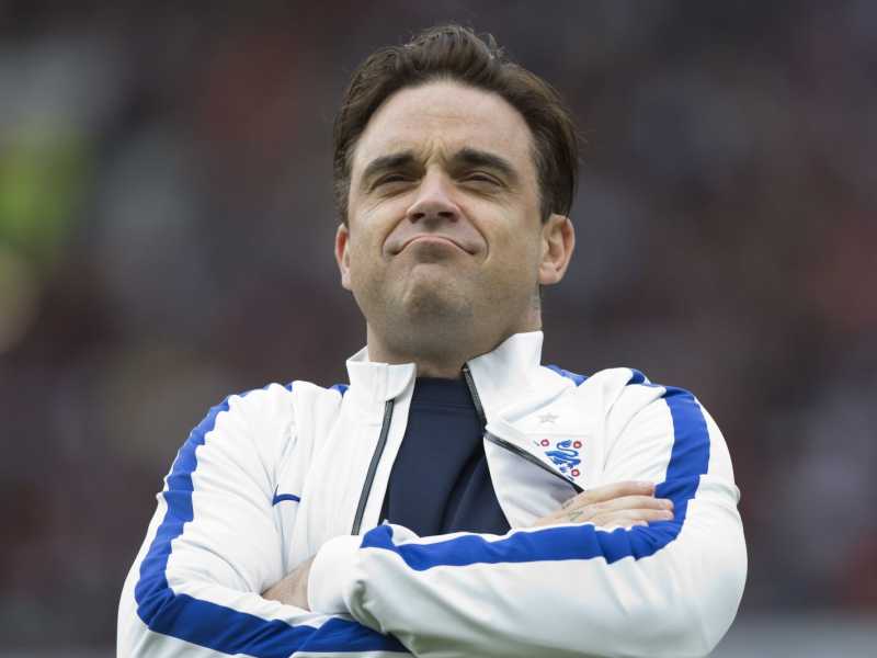 Il cantante inglese Robbie Williams (foto Ap)