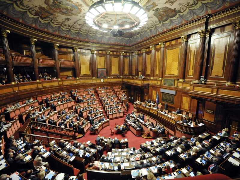 L'Aula del Senato (foto LaPresse)