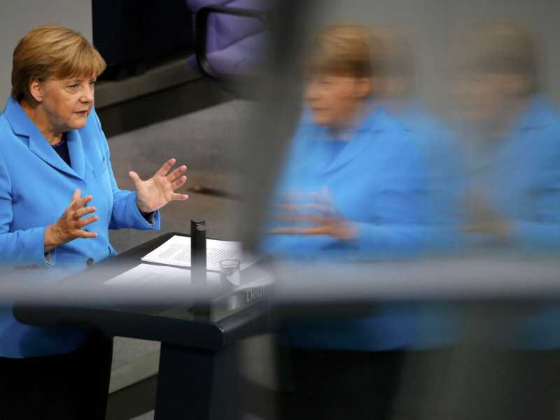 La cancelliera tedesca Angela Merkel (foto LaPresse)