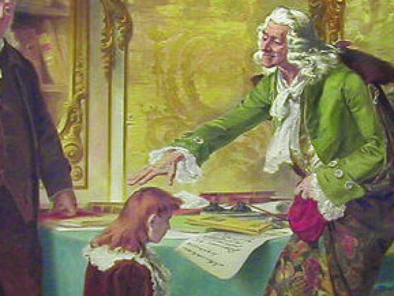 Voltaire benedice il nipote di Franklin in nome di Dio e della Libert&agrave;, Pedro Am&eacute;rico