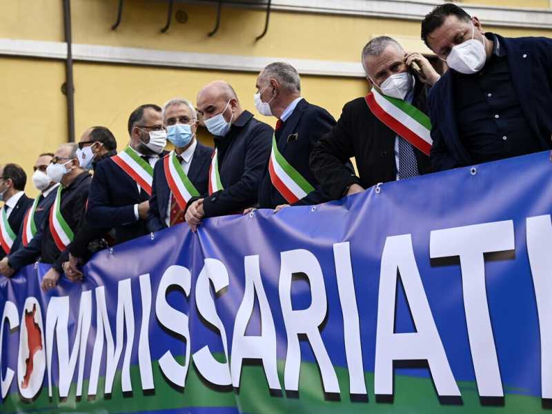 Protesta dei sindaci ANSA/RICCARDO ANTIMIANI&nbsp;<br />