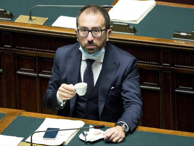 Bonafede di governo: il ministro della Giustizia durante un question time alla Camera  (foto LaPresse)&nbsp;<br />