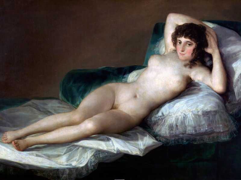 Francisco Goja, <em>La maja desnuda</em> (1800 circa, foto Wikipedia)