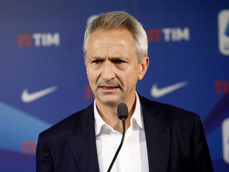 Il presidente della Lega serie A Paolo Dal Pino (ANSA/Mourad Balti Touati)
