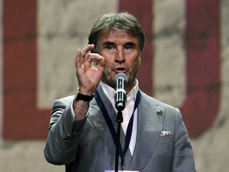 Brunello Cucinelli alla Leopolda 2019 (foto Fabio Cimaglia / LaPresse)&nbsp;<br />