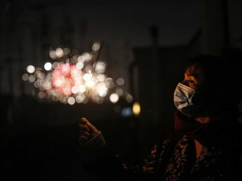 Capodanno sui tetti di Roma nell&rsquo;era del Coronavirus (foto Cecilia Fabiano/LaPresse)&nbsp;<br />