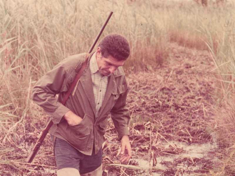 Giussy Farina a caccia, in una foto dal suo archivio personale&nbsp;<br />